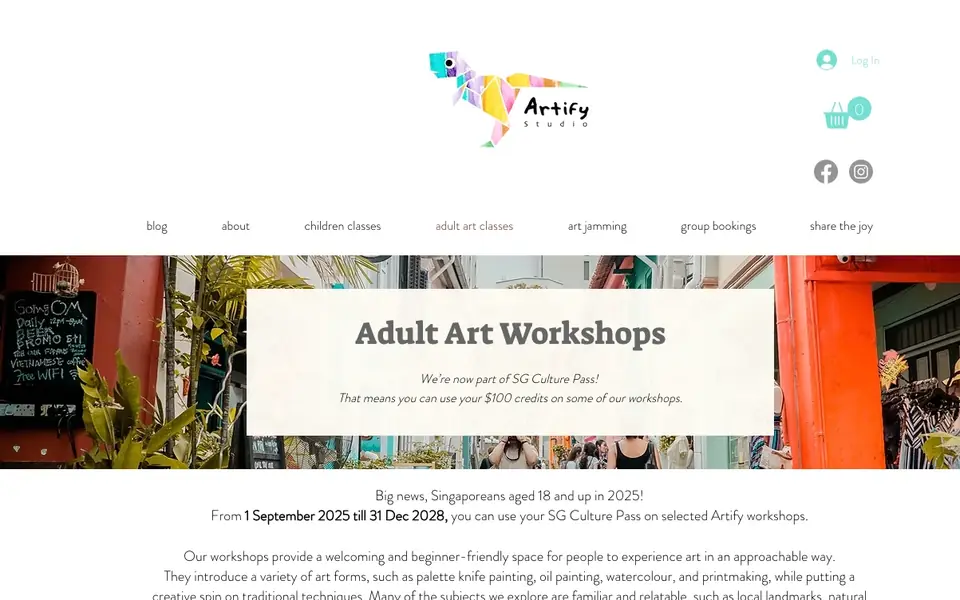 Artify Studio website homepage, 4 Oct 2026
