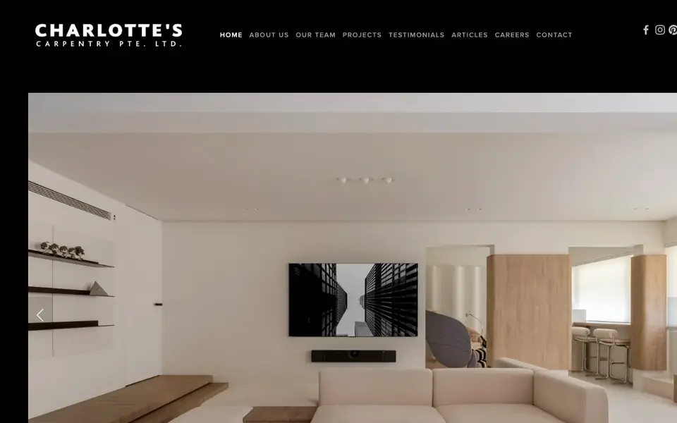 Charlotte’s Carpentry website homepage, 4 Oct 2026