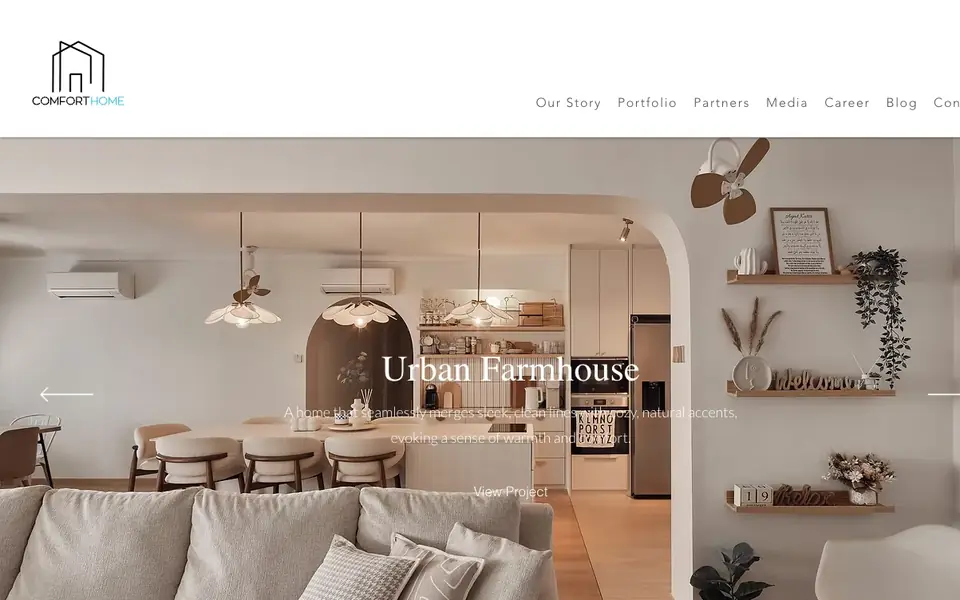 Comfort Home website homepage, 4 Oct 2026