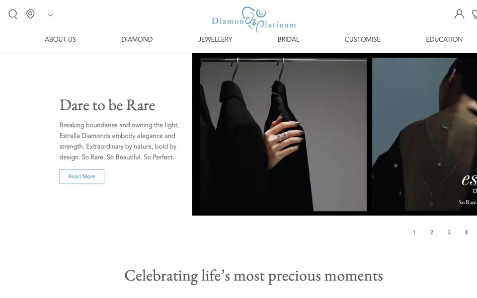 Diamond & Platinum website homepage, 4 Oct 2026