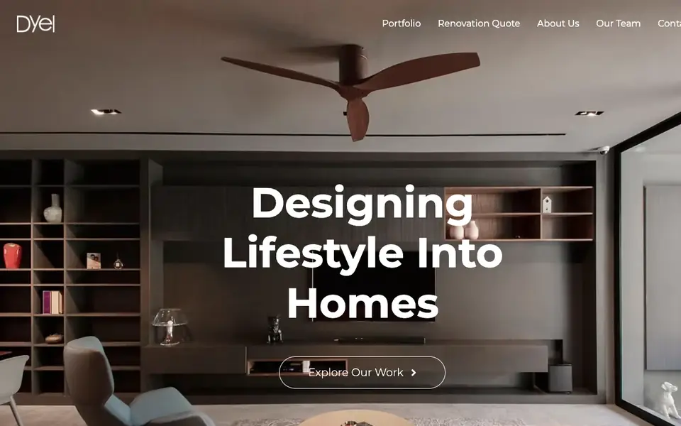 Dyel Design website homepage, 4 Oct 2026