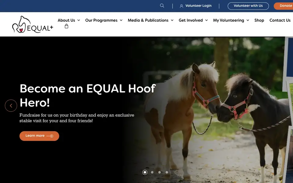 EQUAL website homepage, 4 Oct 2026