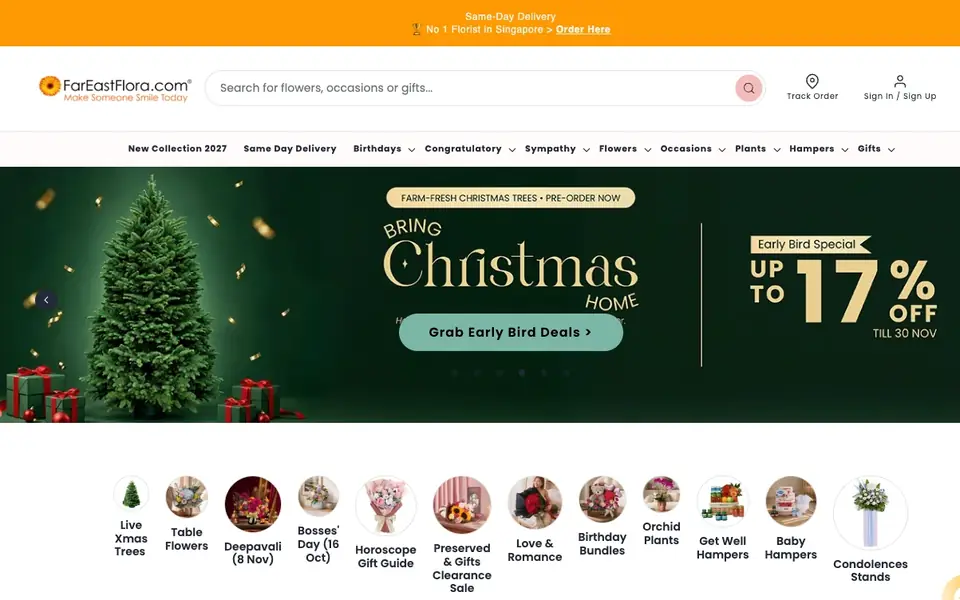 Far East Flora website homepage, 4 Oct 2026