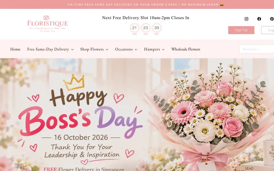 Floristique website homepage, 4 Oct 2026