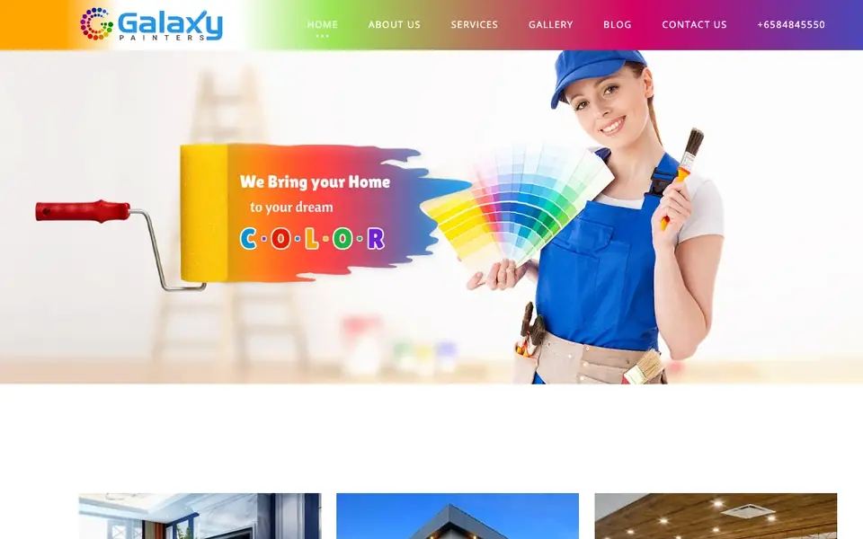 Galaxy Painters website homepage, 4 Oct 2026