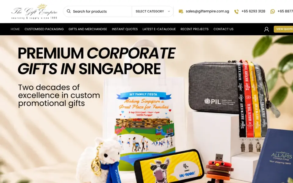 The Gift Empire website homepage, 4 Oct 2026