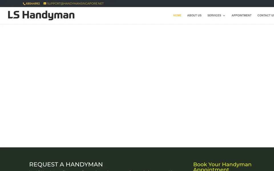 LS Handyman Service website homepage, 4 Oct 2026