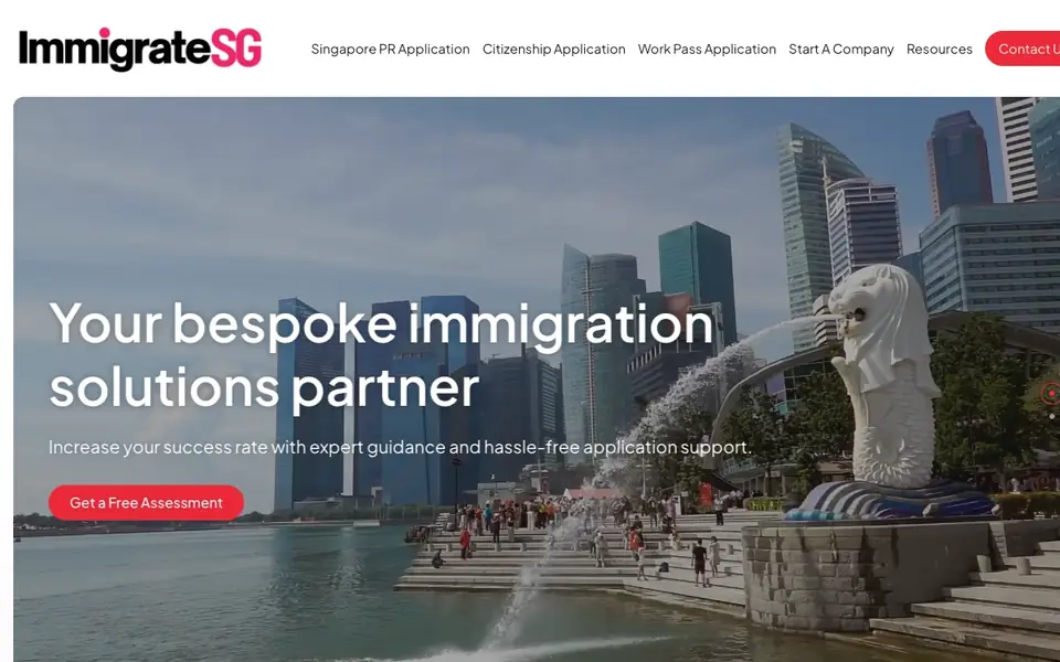 Immigrate SG website homepage, 4 Oct 2026