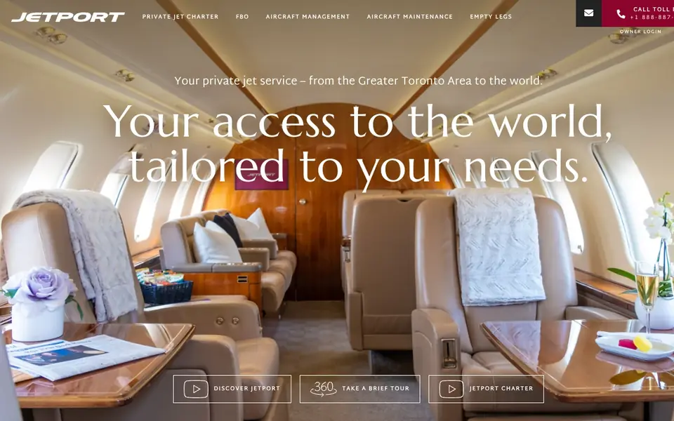 Jetport website homepage, 4 Oct 2026