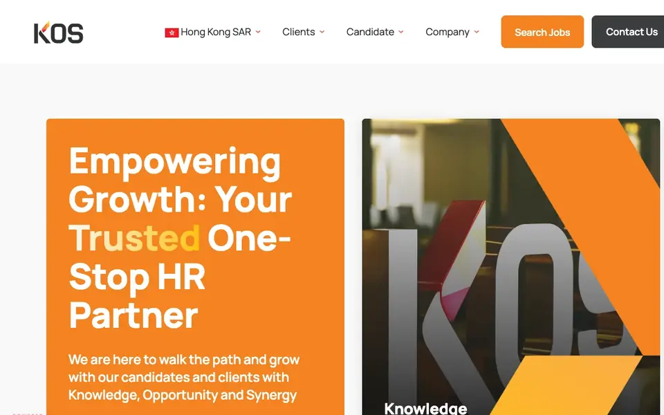 KOS Solutions website homepage, 4 Oct 2026