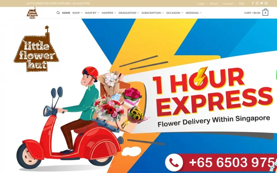 Little Flower Hut website homepage, 4 Oct 2026
