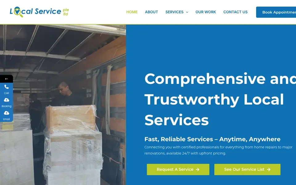 Local Service website homepage, 4 Oct 2026