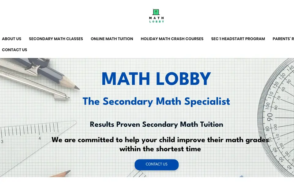 Math Lobby website homepage, 4 Oct 2026