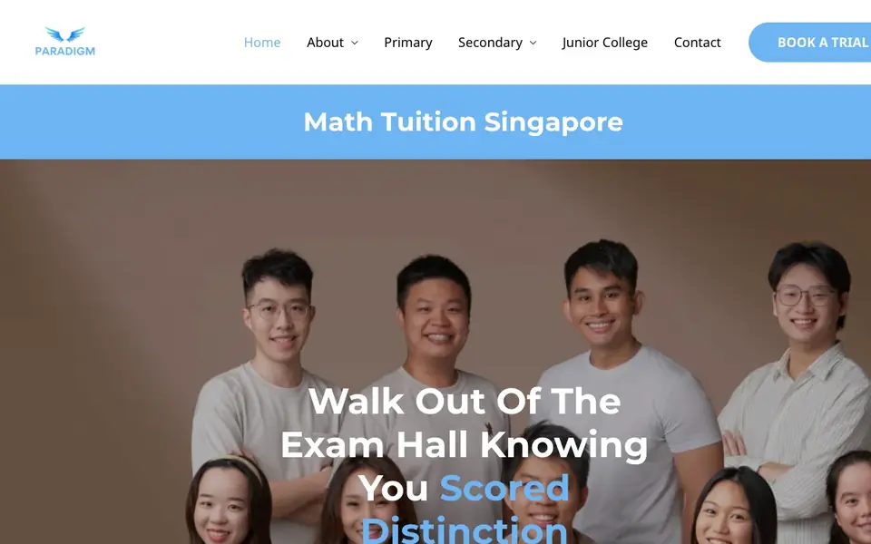 Paradigm Math website homepage, 4 Oct 2026