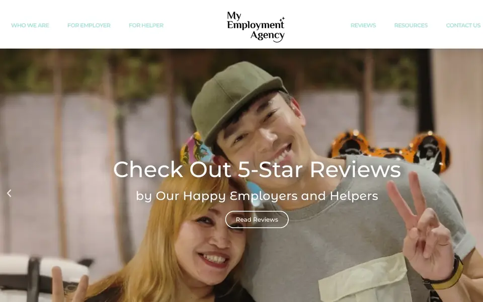 My Employment Agency website homepage, 4 Oct 2026