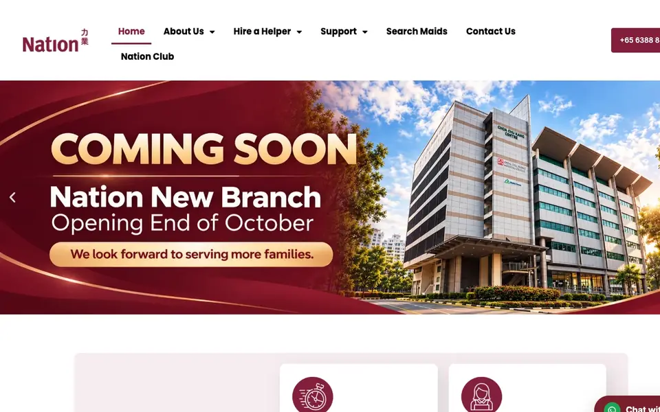 Nation Human Resources website homepage, 4 Oct 2026