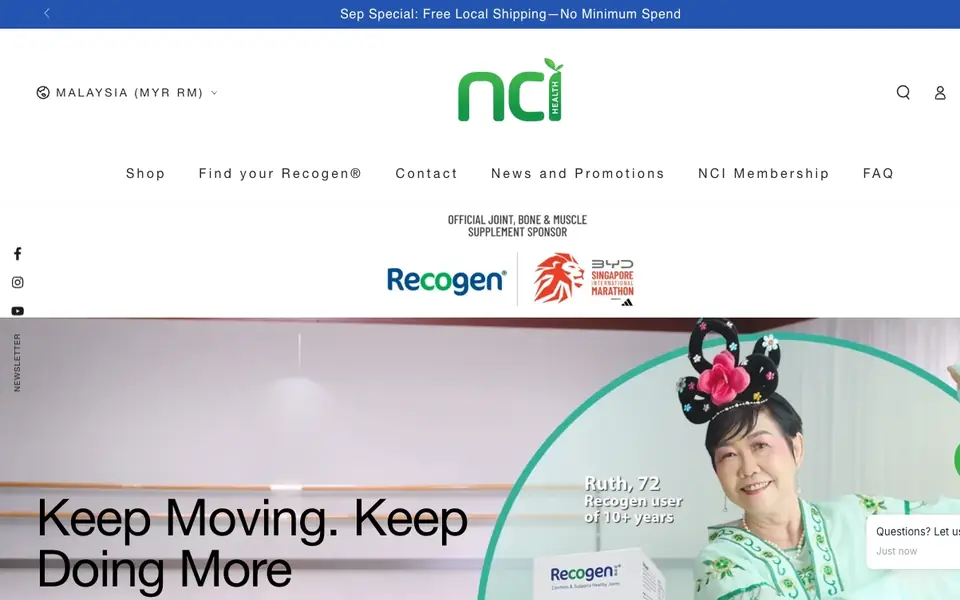 NCI Recogen website homepage, 4 Oct 2026