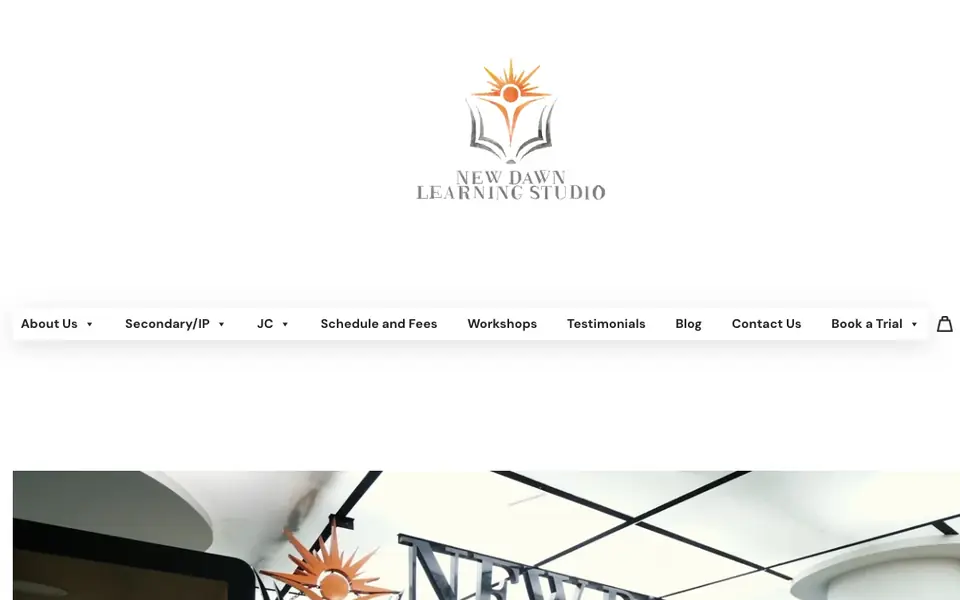 New Dawn Learning Studio website homepage, 4 Oct 2026
