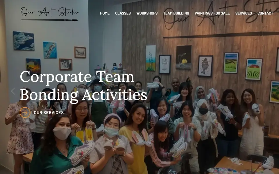 Our Art Studio website homepage, 4 Oct 2026