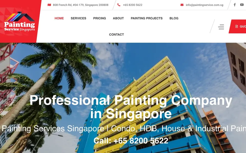 Painting Singapore website homepage, 4 Oct 2026
