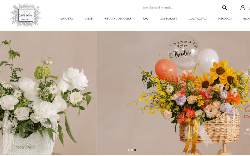 Petite Fleur Singapore website homepage, 4 Oct 2026