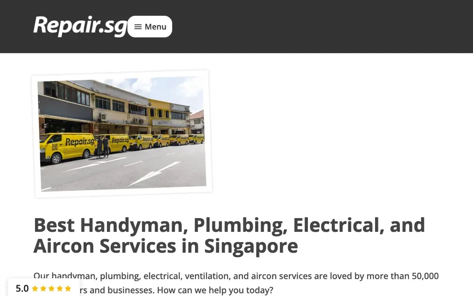 Repair.sg website homepage, 4 Oct 2026