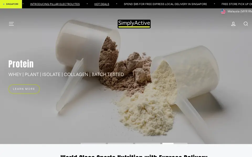 Simply Active Pte Ltd website homepage, 4 Oct 2026