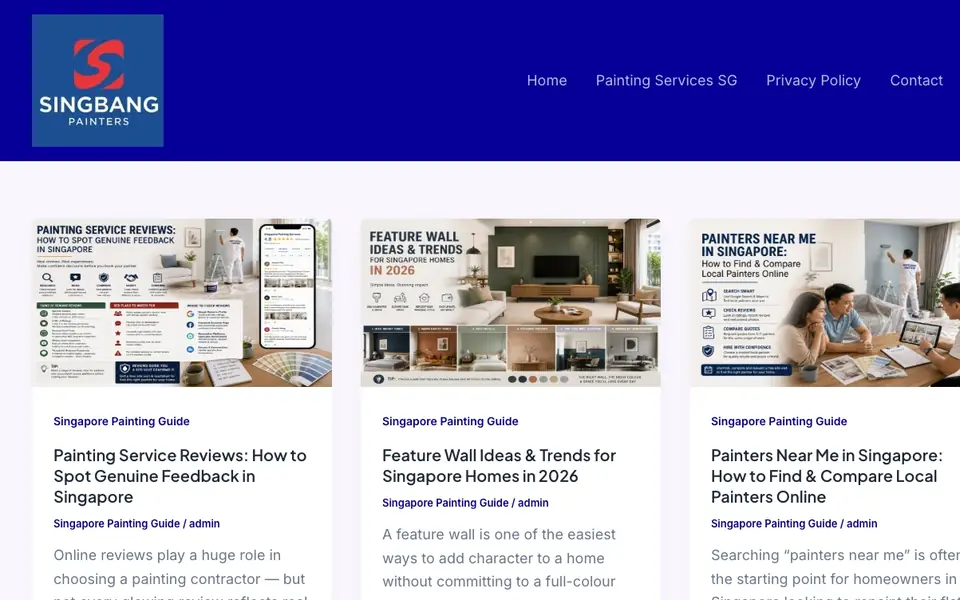 Singbang website homepage, 4 Oct 2026
