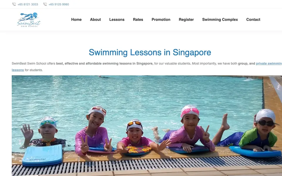 Swim Best @ Bukit Batok Swimming Complex website homepage, 4 Oct 2026