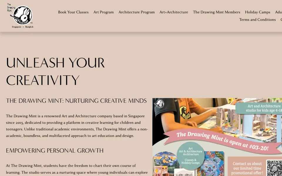 The Drawing Mint website homepage, 4 Oct 2026