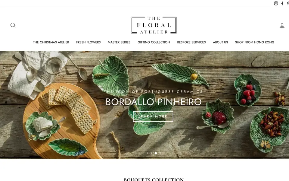 The Floral Atelier website homepage, 4 Oct 2026