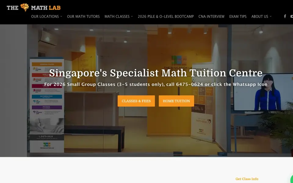 The Math Lab website homepage, 4 Oct 2026