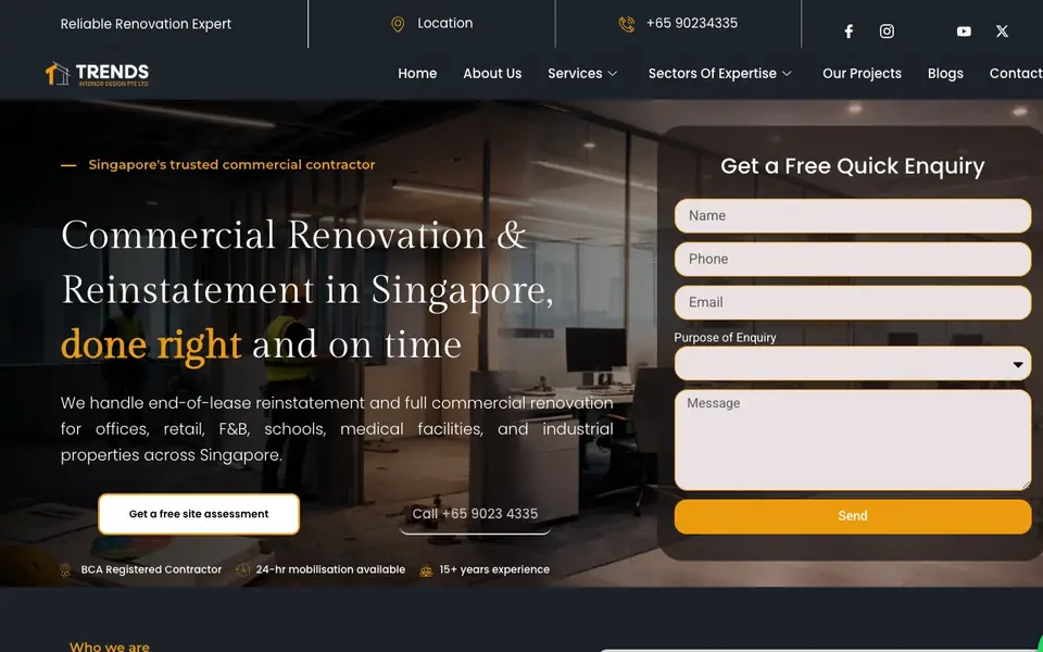 Trends Interior website homepage, 4 Oct 2026