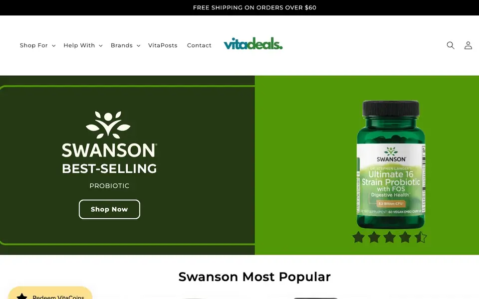 Vitadeals Singapore website homepage, 4 Oct 2026