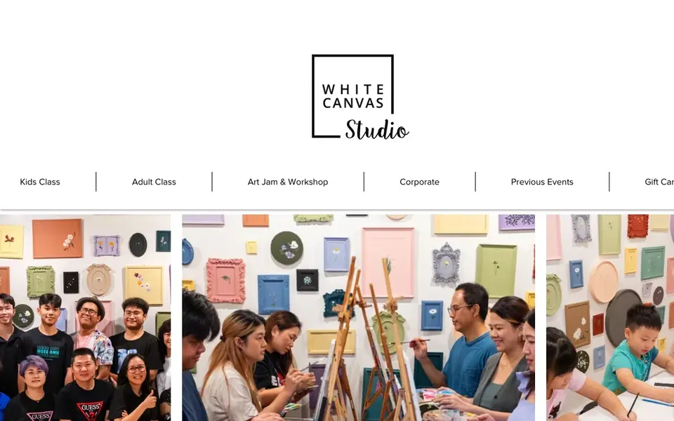 White Canvas Studio website homepage, 4 Oct 2026