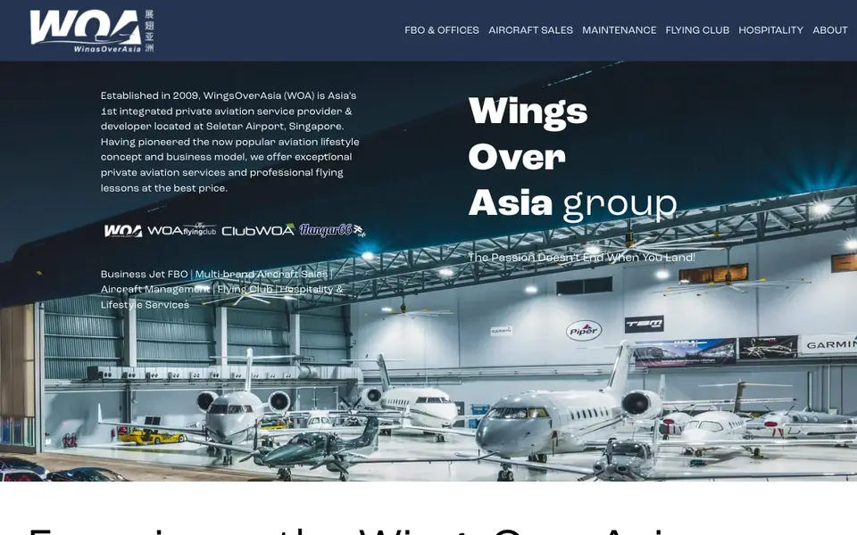 WingsOverAsia website homepage, 4 Oct 2026