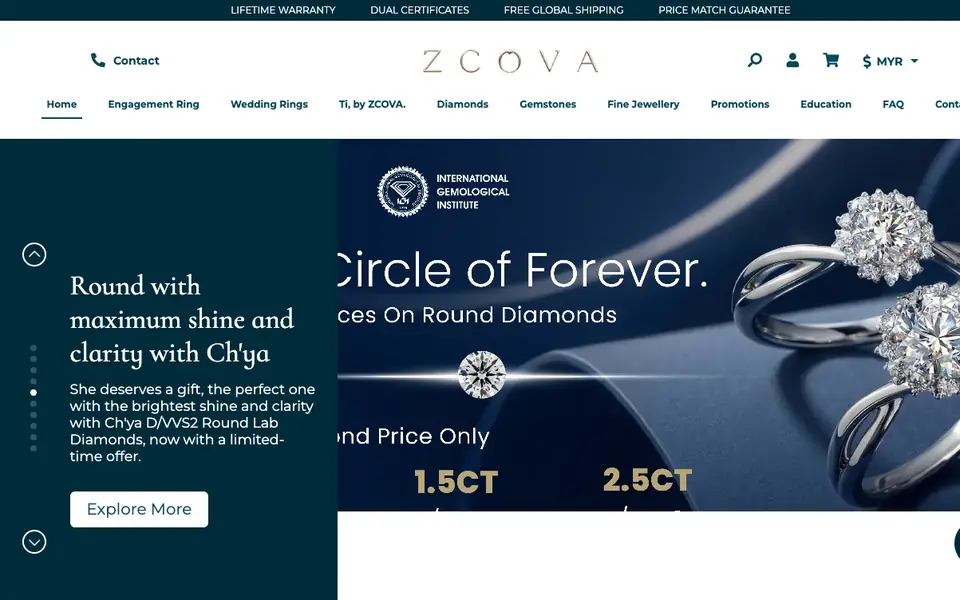 ZCOVA website homepage, 4 Oct 2026